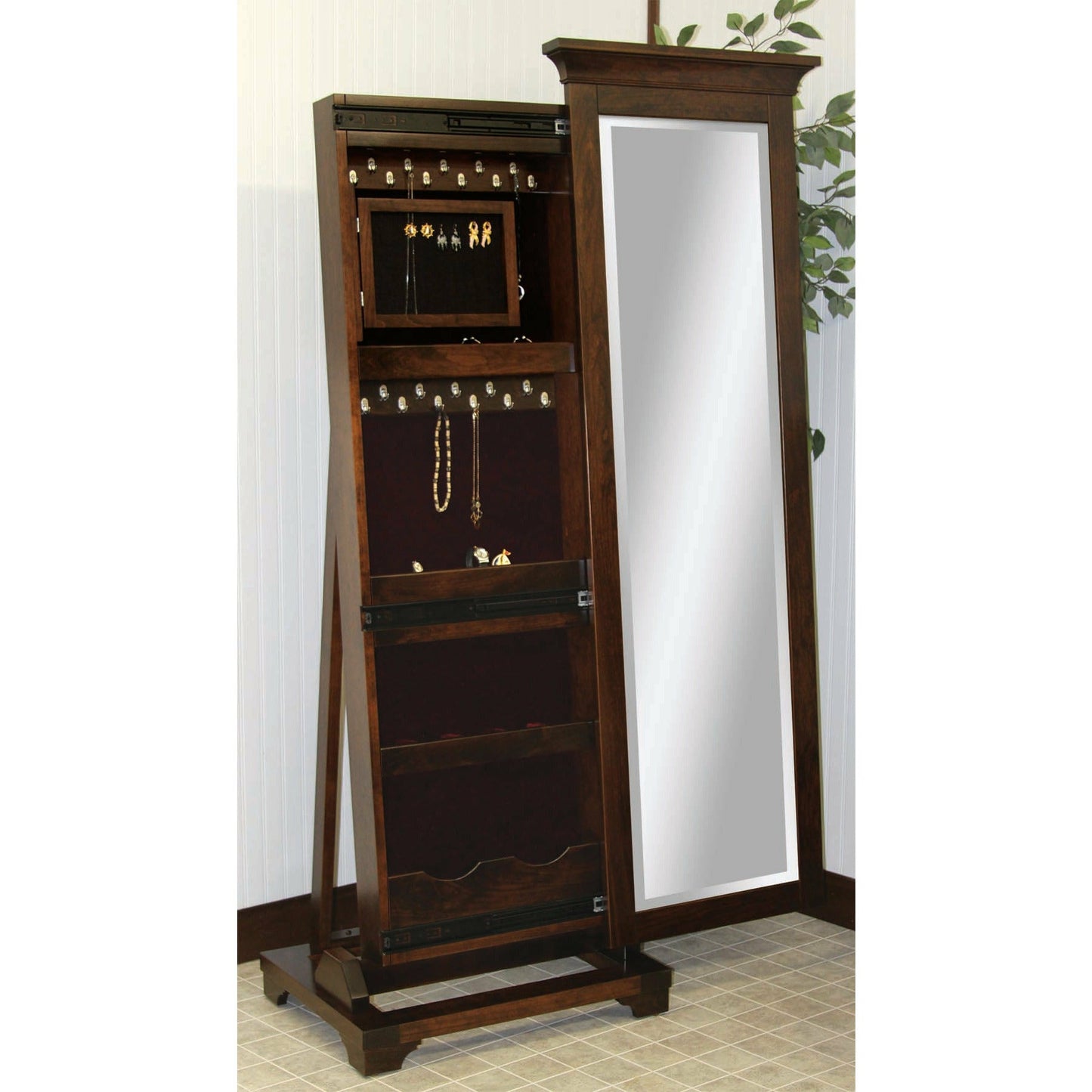 QW Amish Arlington Leaner Jewelry Mirror - 376C-1045-101