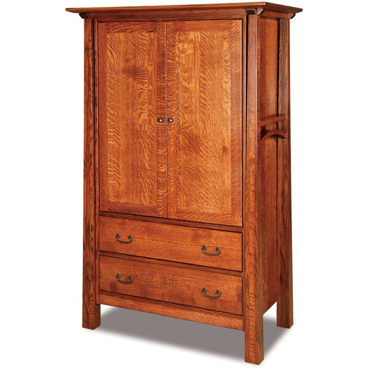 QW Amish Artesa 2 Drawer Armoire - 105R-JRA-041