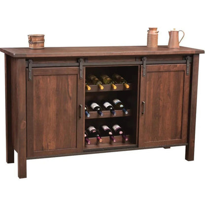 QW Amish Barn Door Wine Buffet - 134N-1502