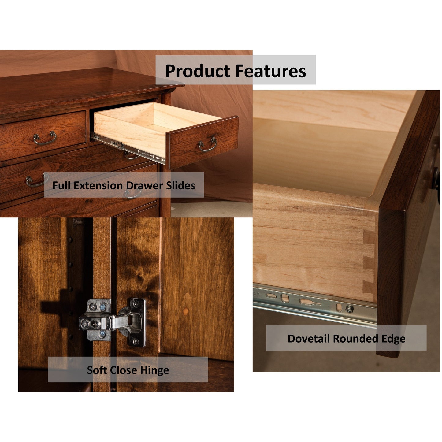 QW Amish Boulder Creek Lingerie Chest - 105R-JRBC-024