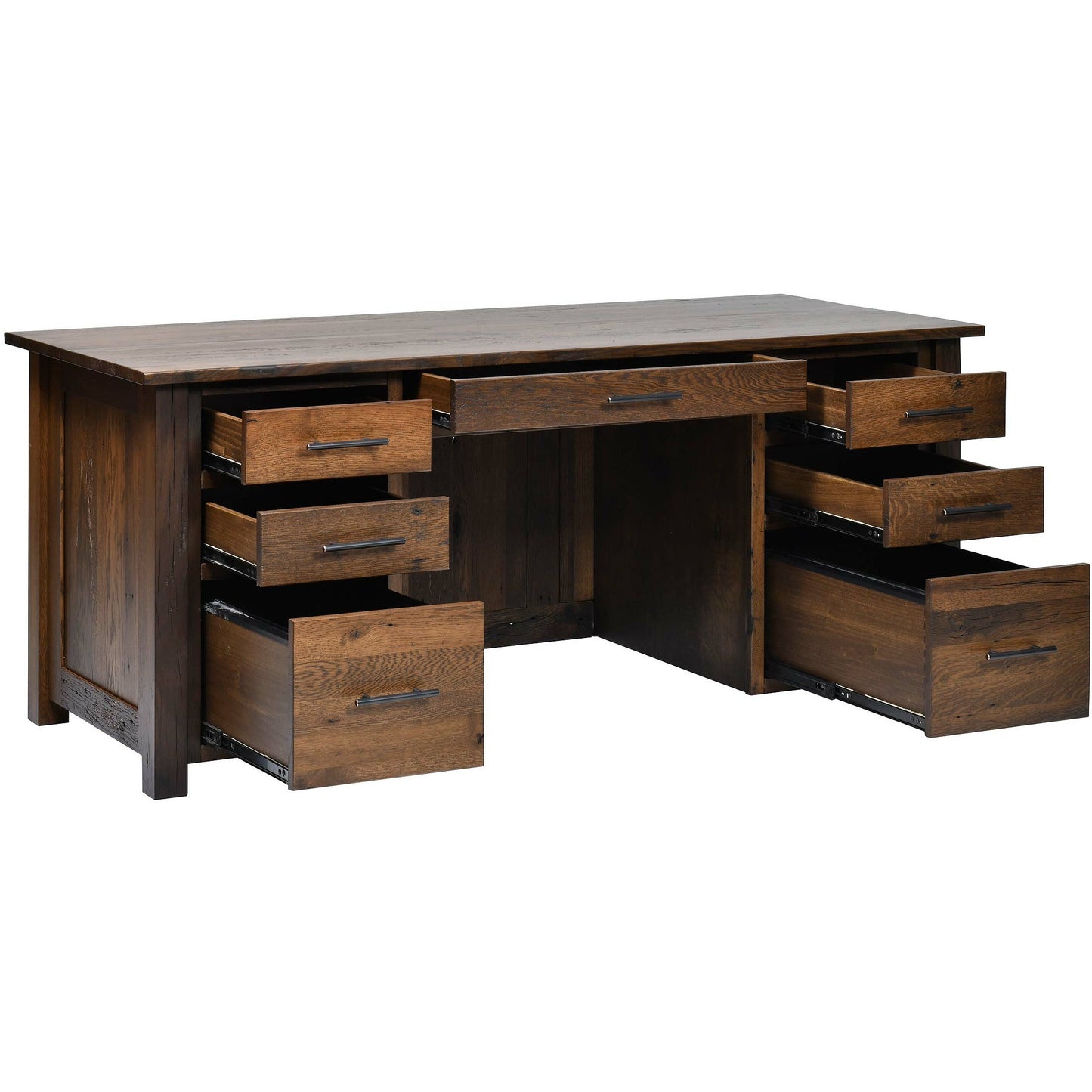 QW Amish Bozeman Reclaimed 72" Executive Desk - 857W-1401