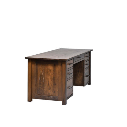 QW Amish Bozeman Reclaimed 72" Executive Desk - 857W-1401