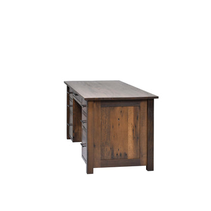 QW Amish Bozeman Reclaimed 72" Executive Desk - 857W-1401