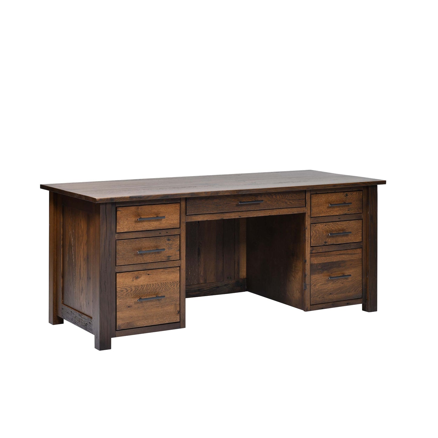 QW Amish Bozeman Reclaimed 72" Executive Desk - 857W-1401