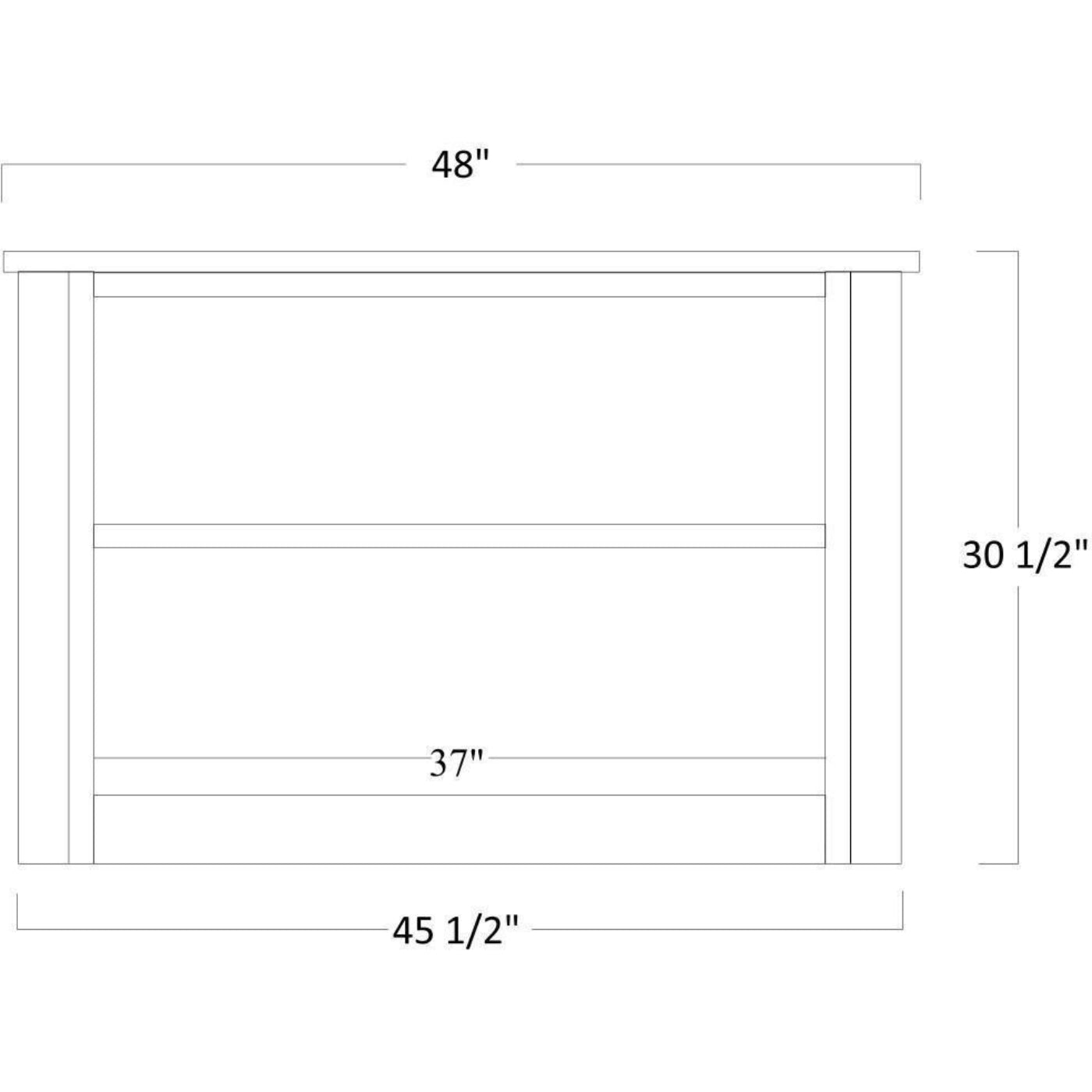 QW Amish Buckingham Lateral File & Optional Bookshelf - 450C-BUC-104