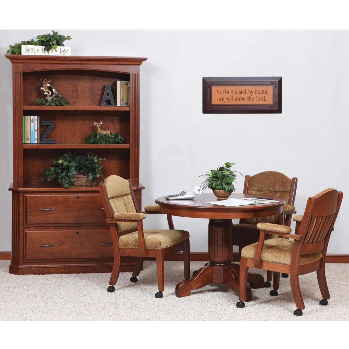 QW Amish Buckingham Lateral File & Optional Bookshelf - 450C-BUC-104