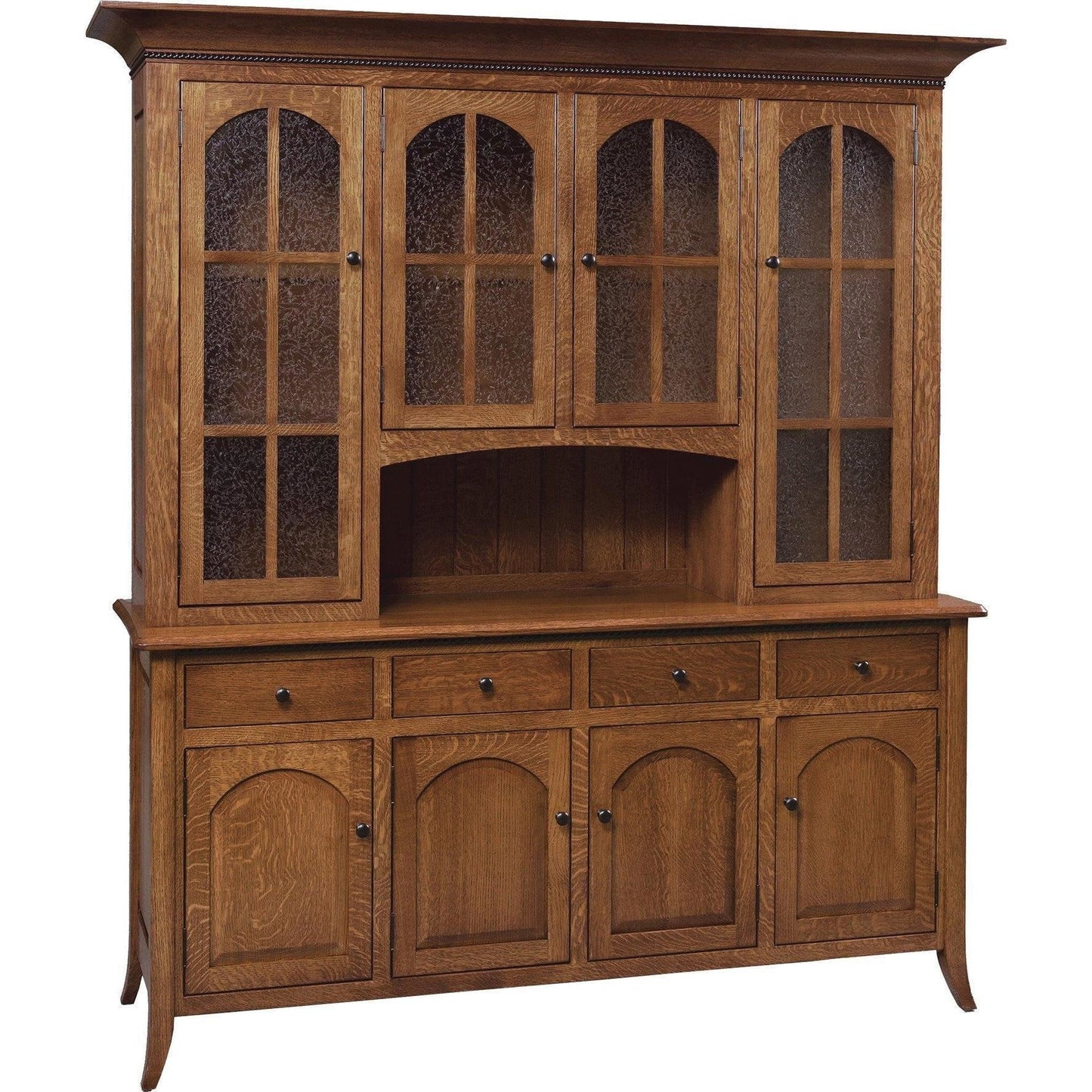 QW Amish Bunker Hill 4 Door Hutch & Buffet - 747O-G06-34C