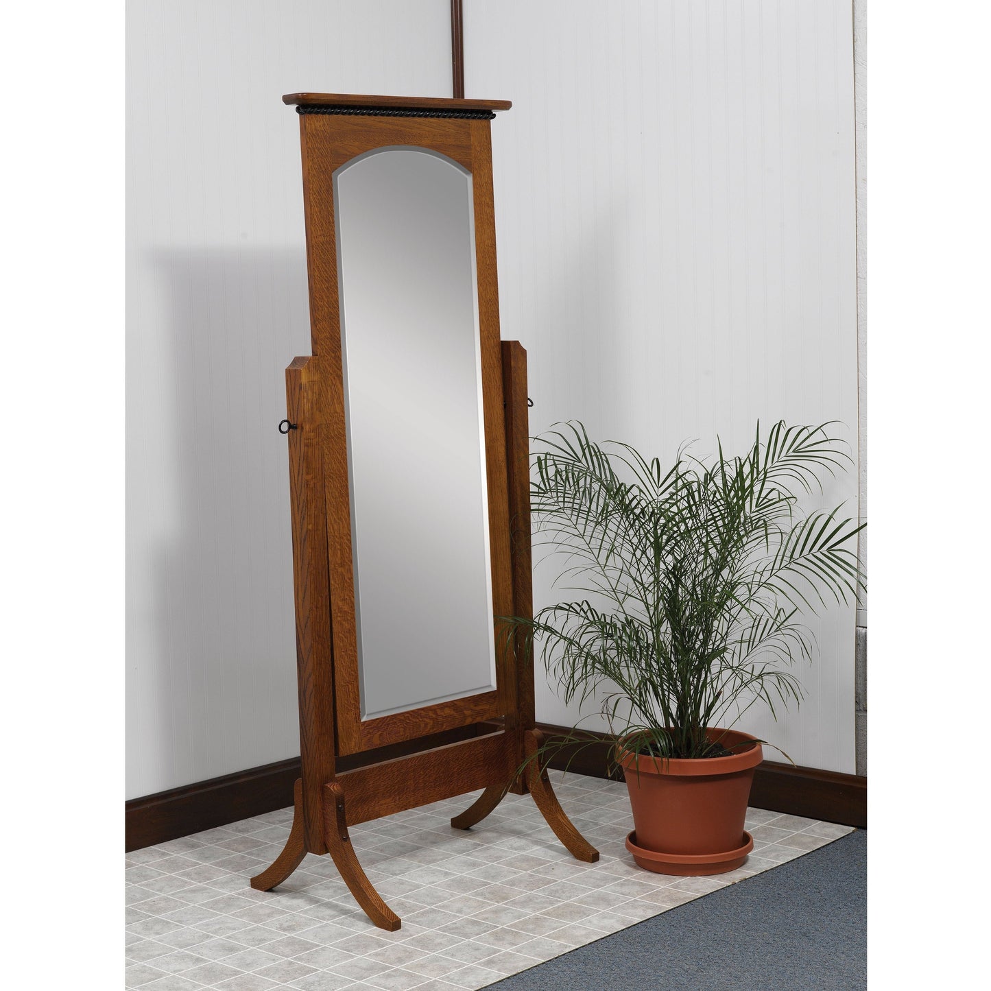 QW Amish Bunker Hill Cheval Mirror - CTYO-1006