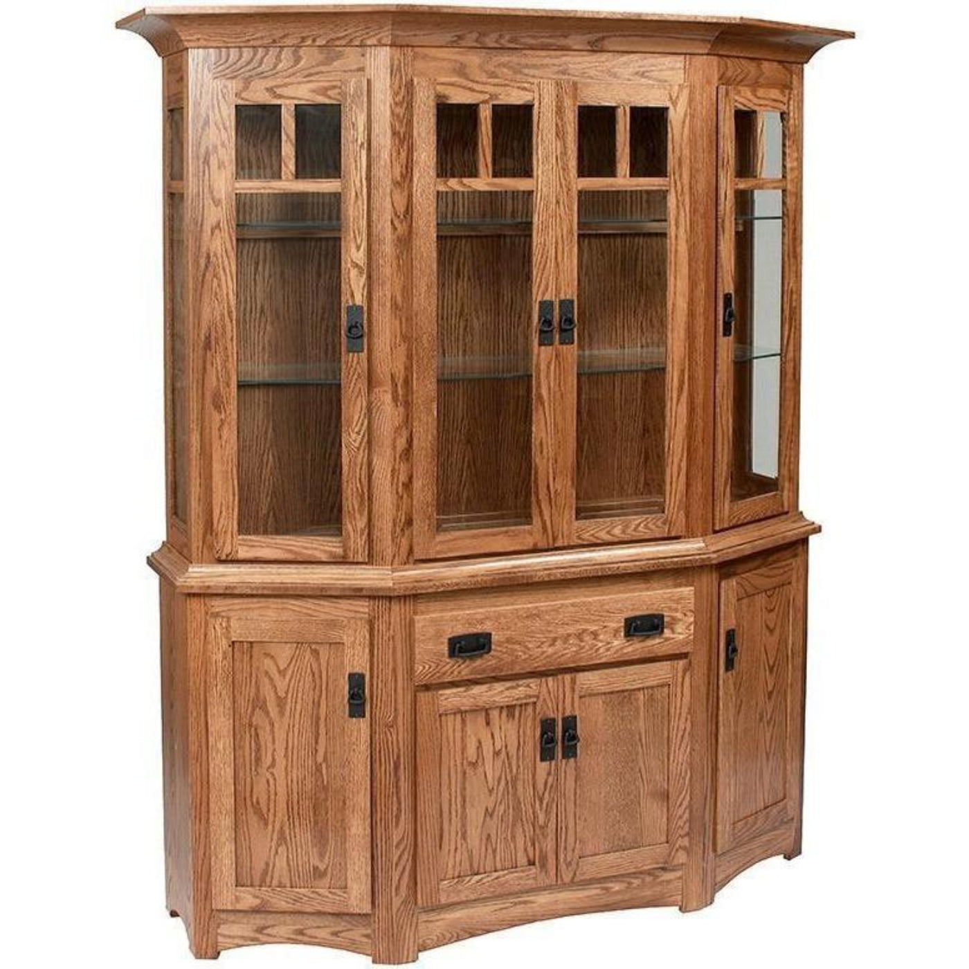 QW Amish Canted Mission Hutch - QXIP-CM67FD-BEVELED