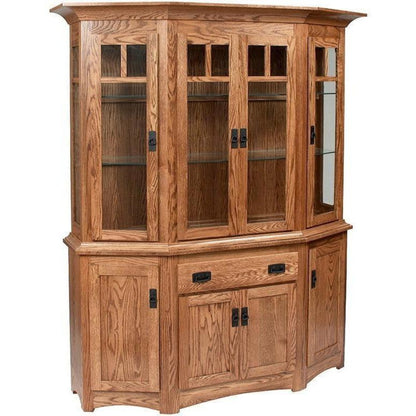 QW Amish Canted Mission Hutch - QXIP-CM67FD-BEVELED