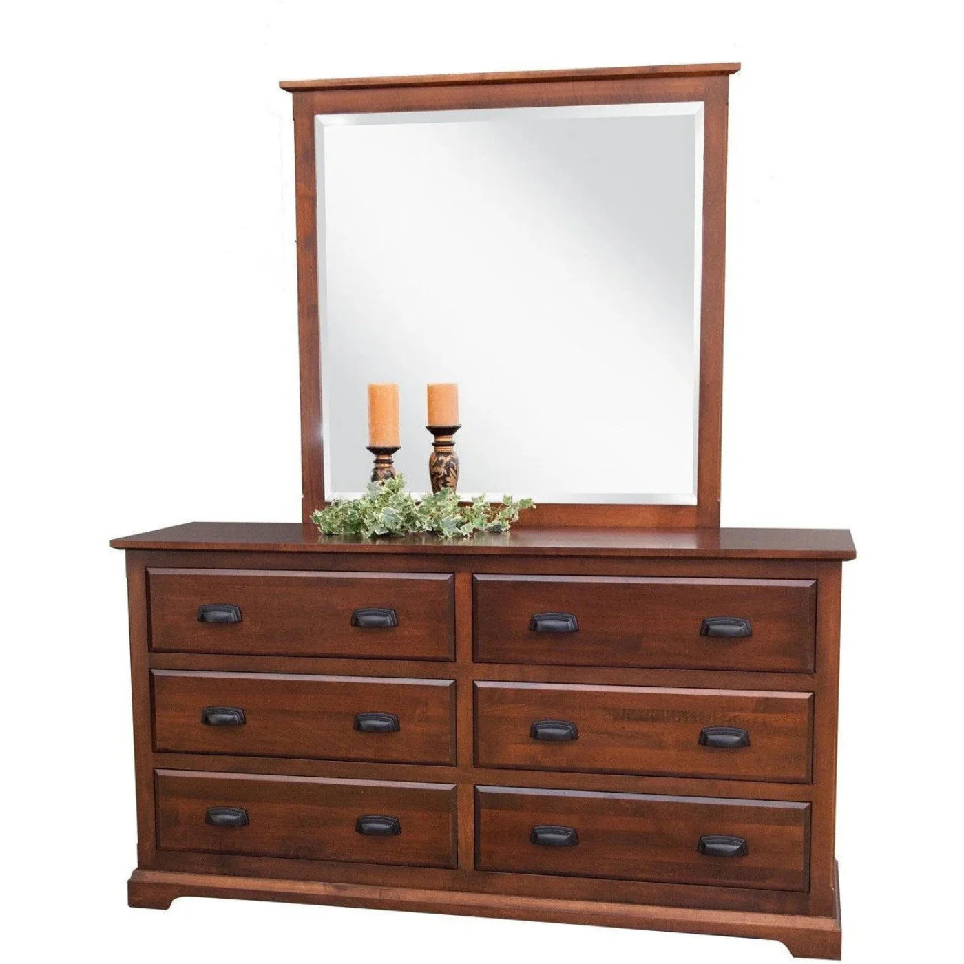 QW Amish Charleston Dresser with Optional Mirror - 108M-72