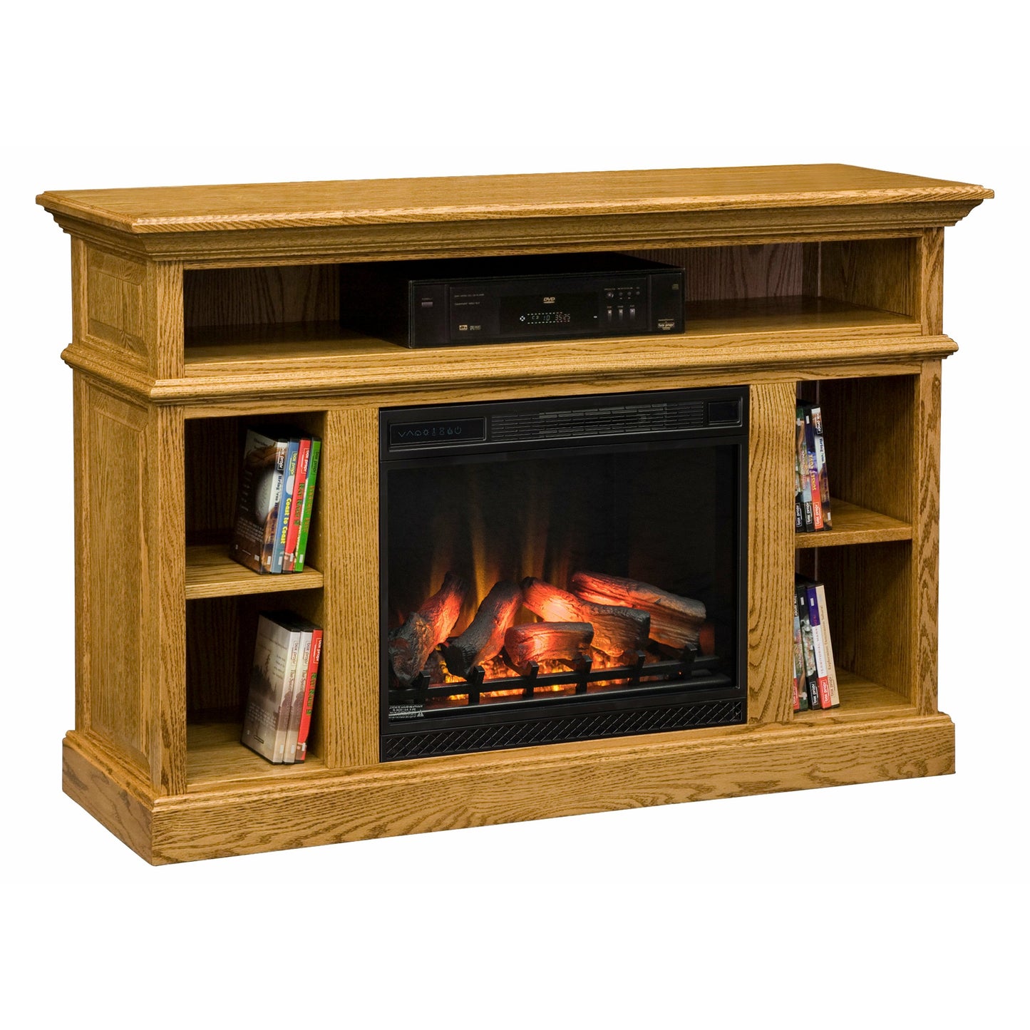 QW Amish DN 60" Fireplace Media Console - 377V-DNFPE-60