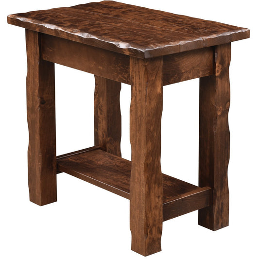 QW Amish Hewn Side Table - 184O-HHD-1624-S
