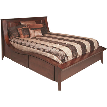 QW Amish Kingston Wave Storage Bed - 351W-1001-STORAGE-F