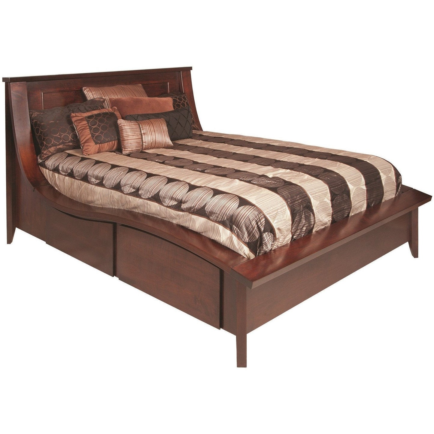 QW Amish Kingston Wave Storage Bed - 351W-1001-STORAGE-F