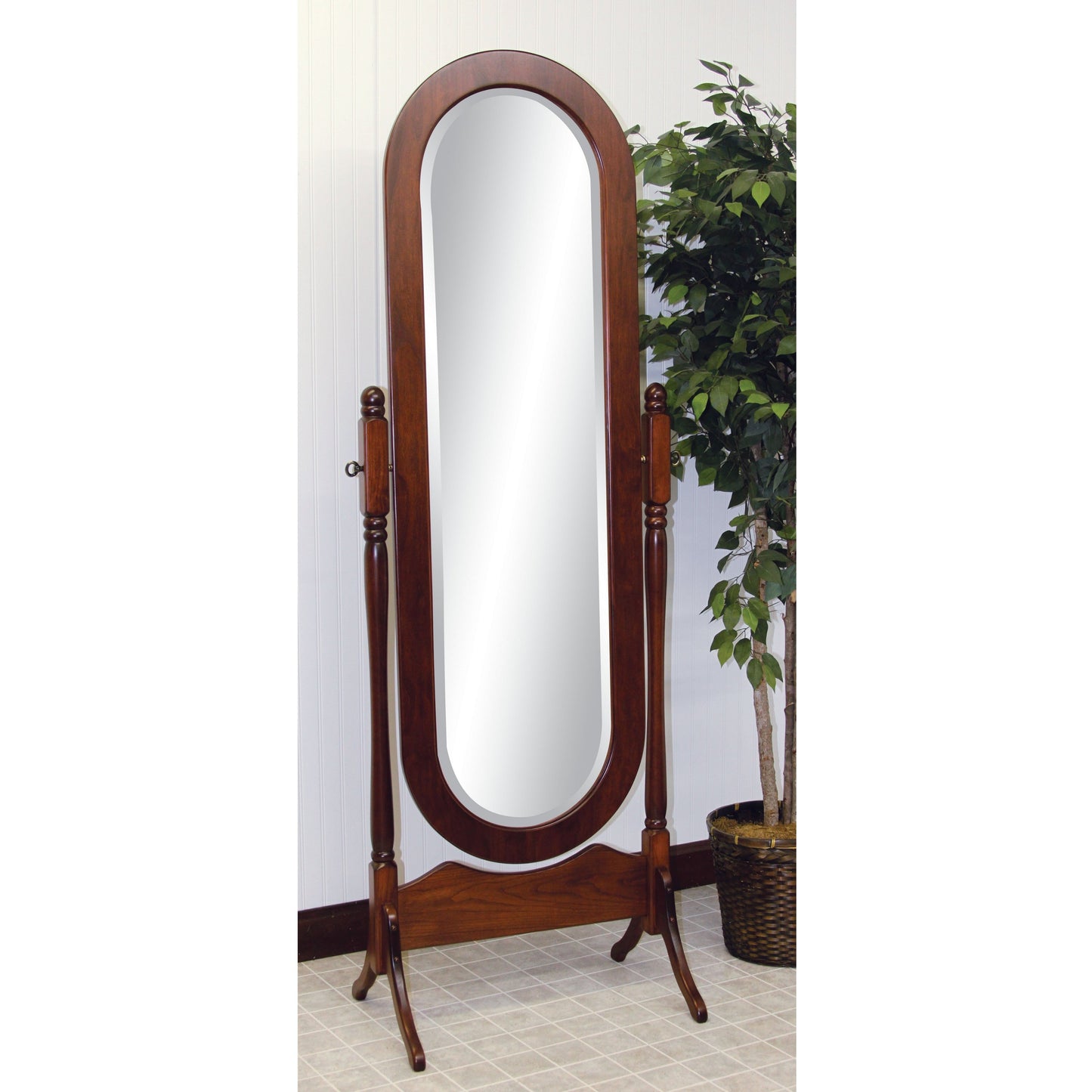 QW Amish Lexington Oval Cheval Mirror - CTYO-1021