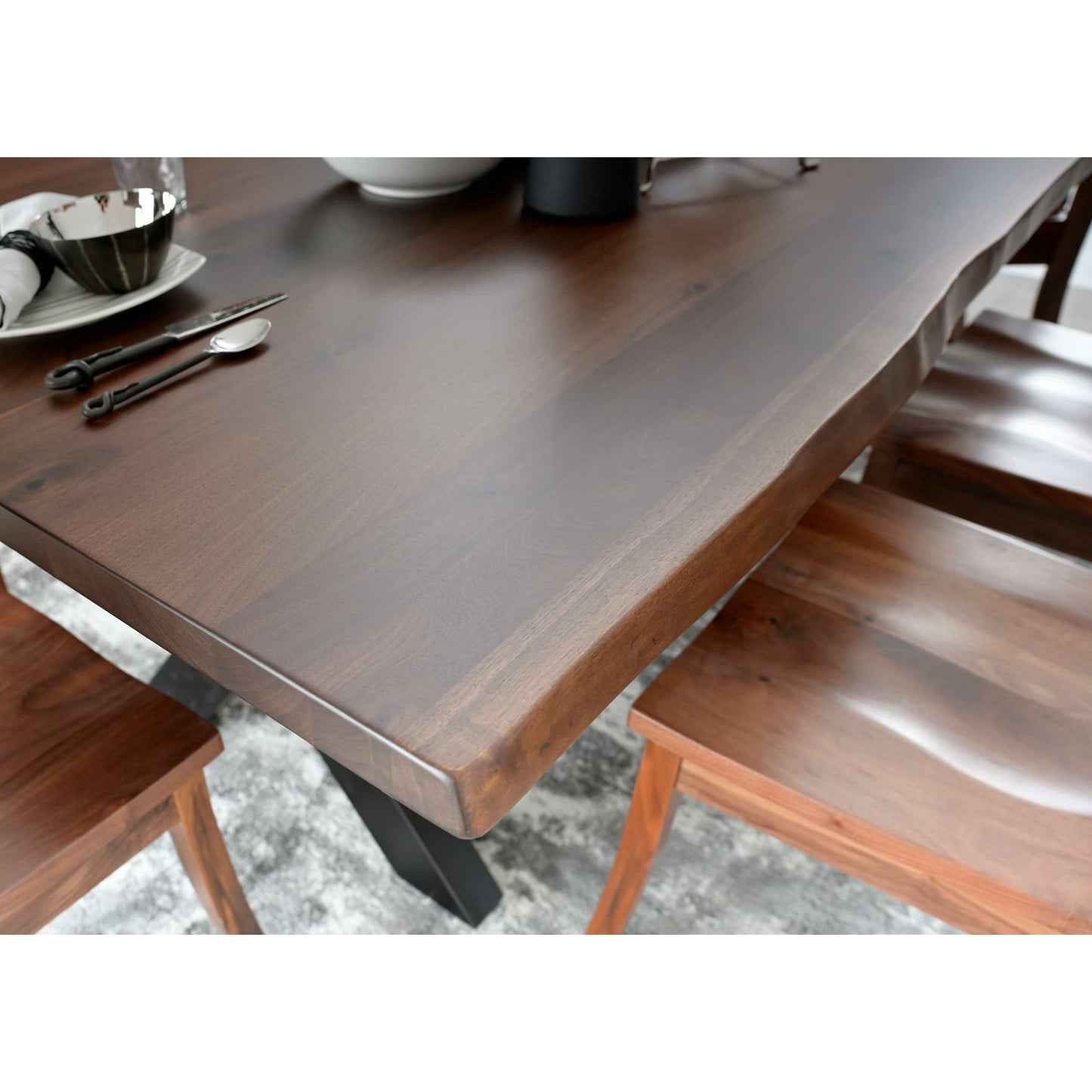 QW Amish Manhattan Live Edge Table - 371Y-MANHATTAN