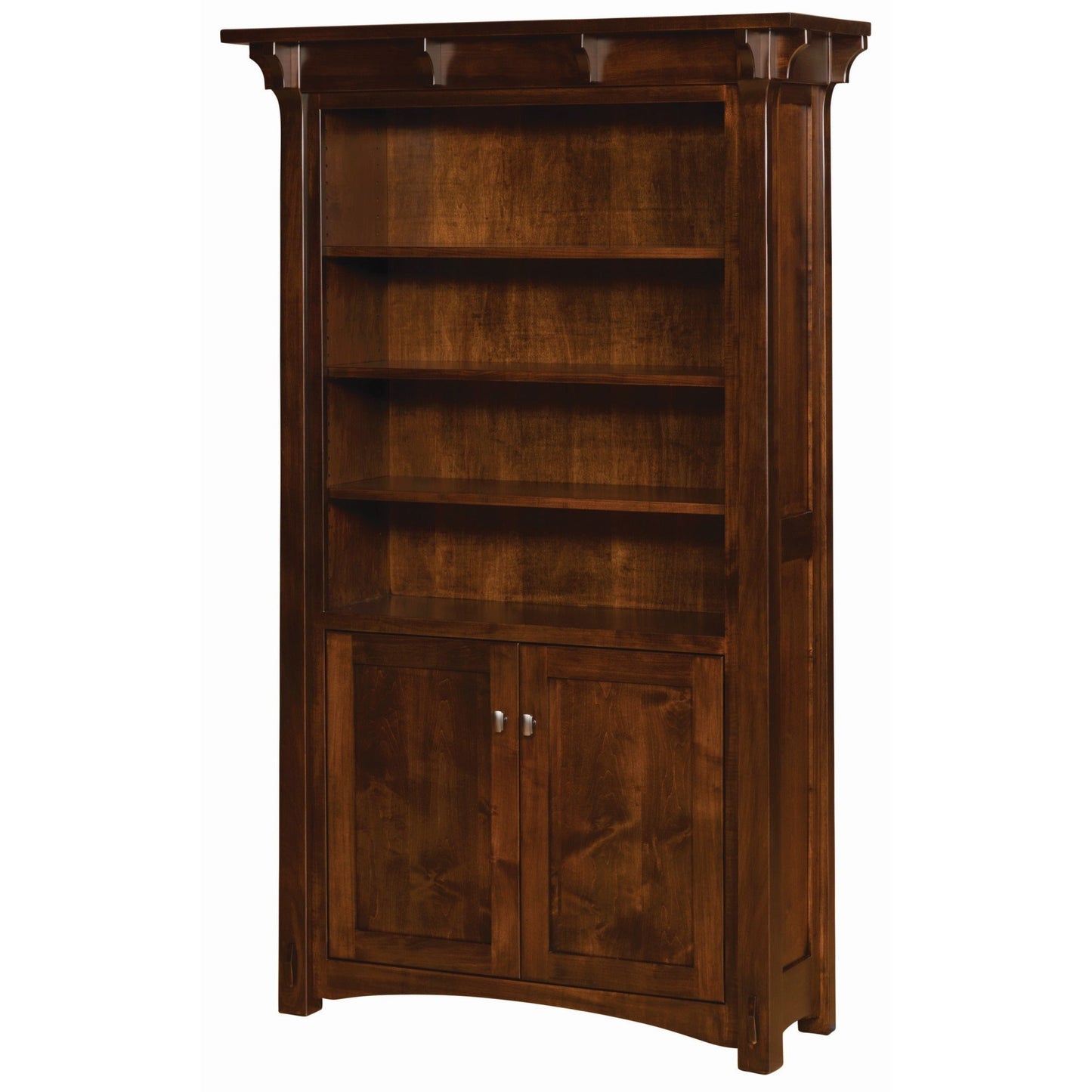 QW Amish Manitoba Bookcase with Doors - 126N-MAB-3972-D