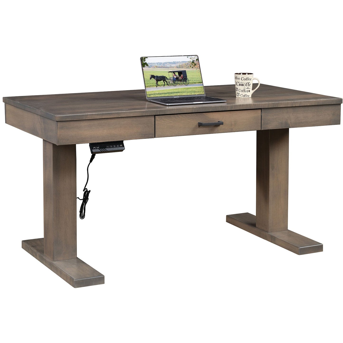 QW Amish Modern Sit-To-Stand Desk - 162T-3056UCLD