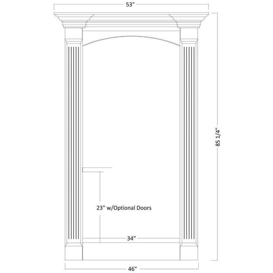 QW Amish Montereau Office Bookcase - 450C-MON-1611