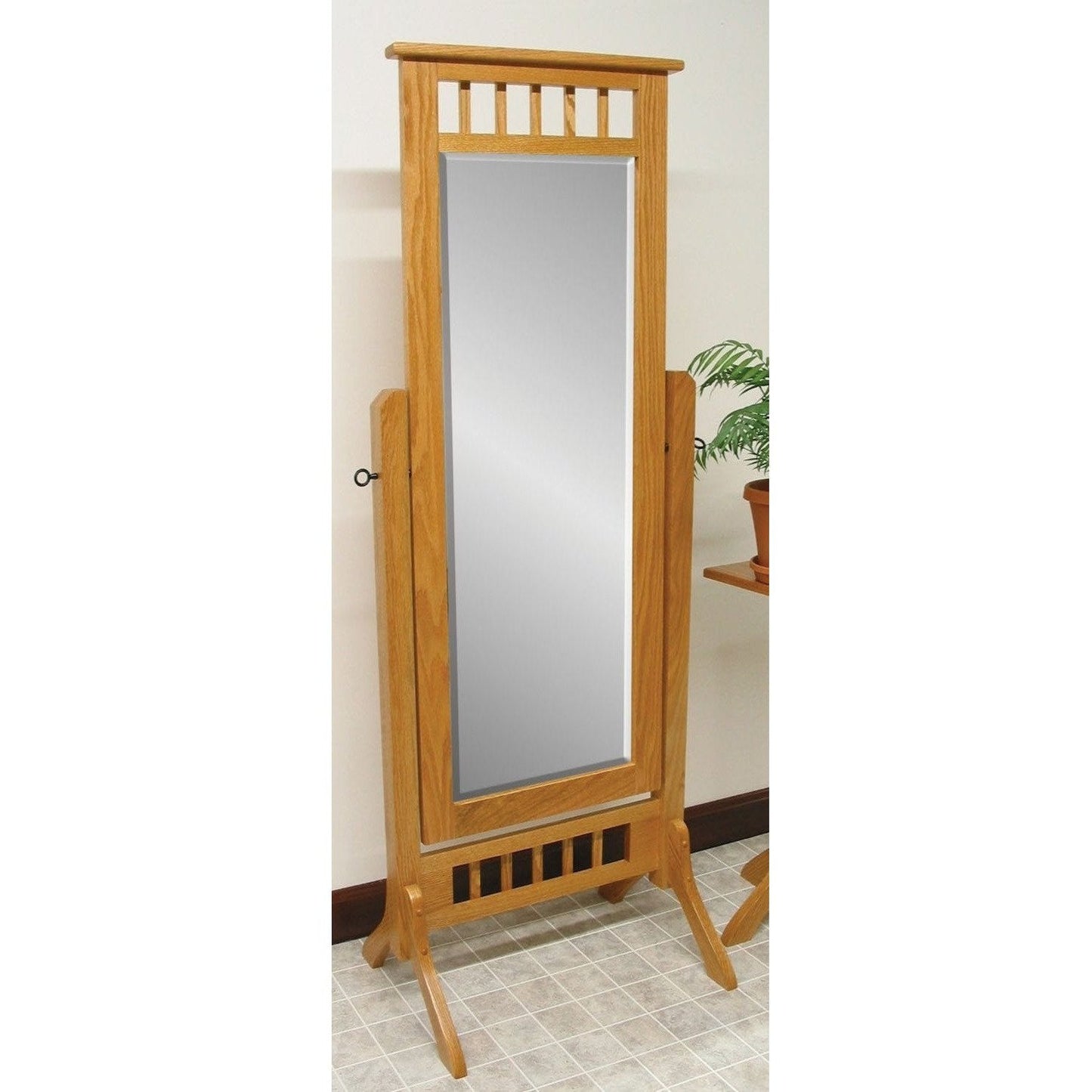 QW Amish Open Top Mission Cheval Mirror - CTYO-1009