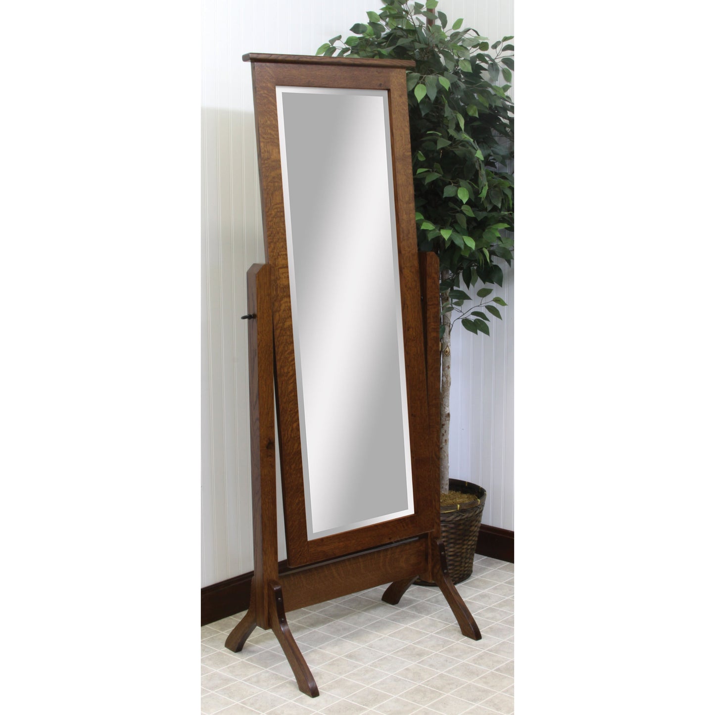 QW Amish Traditional Shaker Cheval Mirror - CTYO-1011