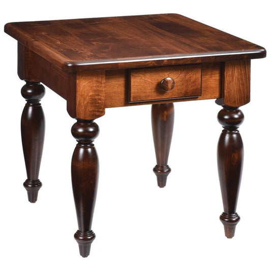 QW Amish Turned Farmhouse End Table - 852P-78-001-D