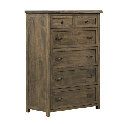 QW Amish Tuscany Live Edge 5pc Set - 857W-TUSCANY-5PC-QN