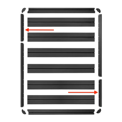 RIVAL Aluminum Roof Rack 2018+ Wrangler JL 4-Door | 2020+ Gladiator - 2M.2701.1