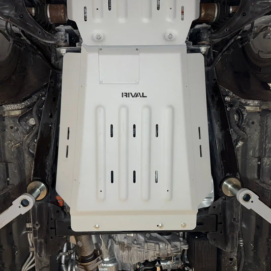 RIVAL Aluminum Transmission Catalytic Converter Skid Plate For Ford F-150 PowerBoost Only - 2333.1811.1.6