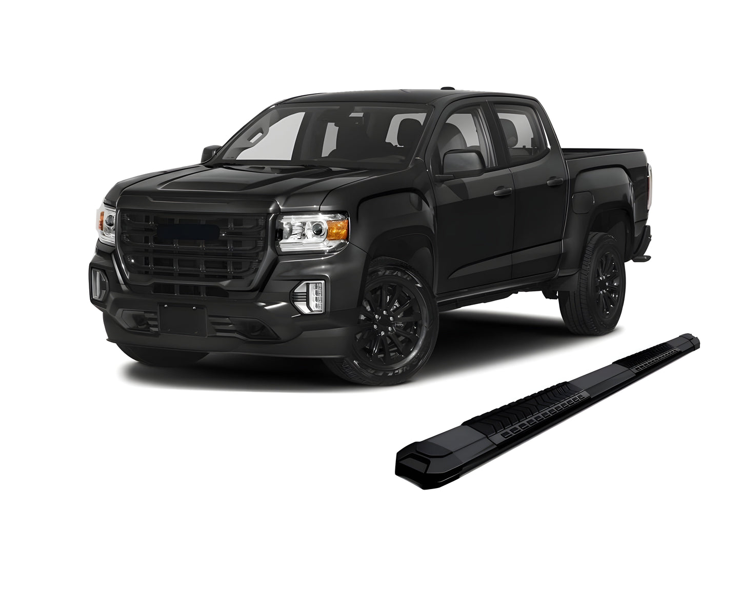 Black Horse Cutlass Running Boards - BLKNGMCOL79BK