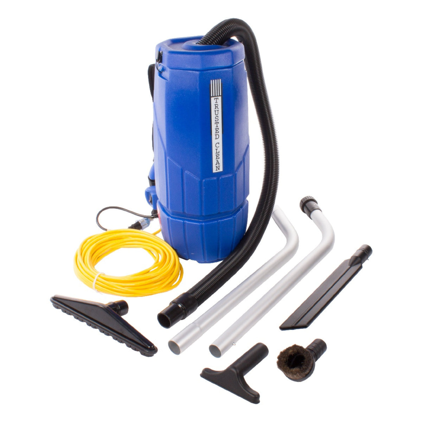 Trusted Clean 10 Qt. Backpack Vacuum Cleaner w/ 5 Piece Tool Kit - SAN-20-1001-PAC-DKBLU