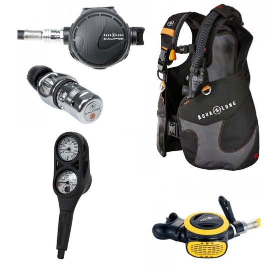 Aqua Lung Elemental Scuba Package Wave BCD, Calypso Regulator, Gauge - SCUBAPKG5303-MD