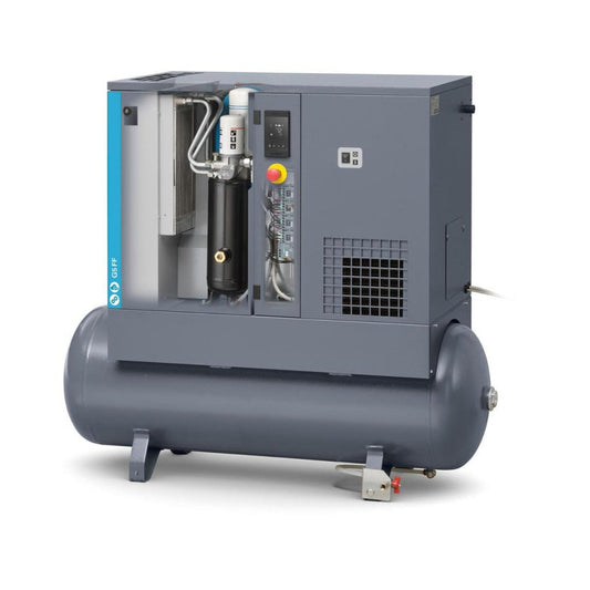 Atlas Copco 7.5HP, 21.2 CFM, 53 Gallon G5 Rotary Screw Air Compressor 208-230/460V -8152103796