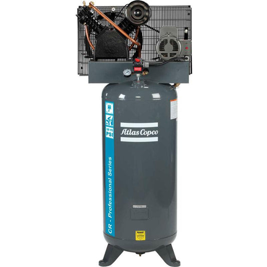 Atlas Copco 10HP, 36 CFM, 120 Gallon CR Professional Series TEFC/NEMA4 Cast Iron Piston Air Compressor 230V 3PH - 2020041846