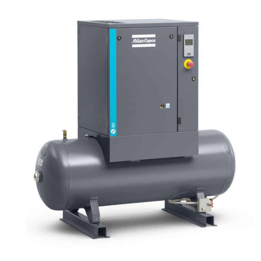 Atlas Copco 3HP, 8.5 CFM, 53 Gallon G2 Rotary Screw Air Compressor 230V 1PH - 8152103847