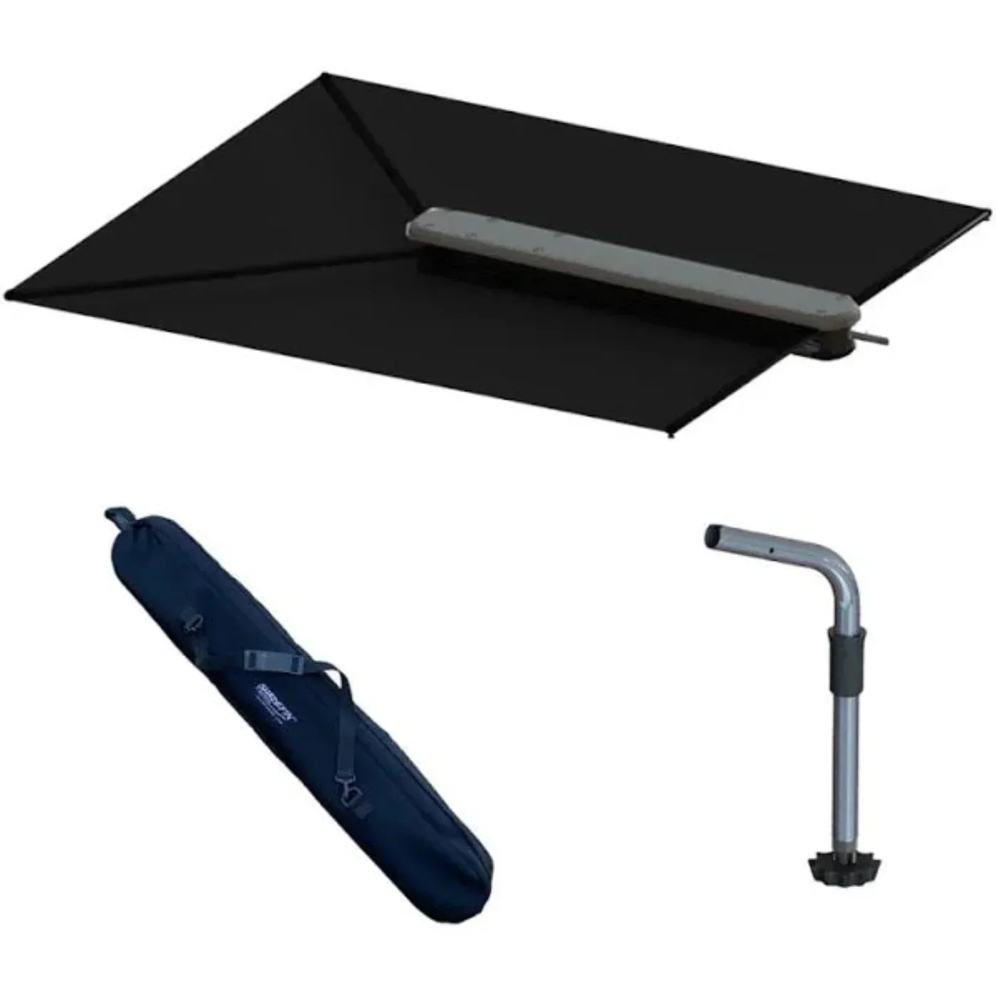 TACO Marine ShadeFin with Black Fabric, Bag & Fixed Mount Kit - T10-3000-4