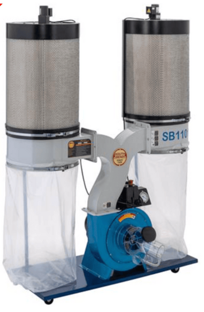 U.S Industrial South Bend SB1101 - 3 HP Double Canister Dust Collector