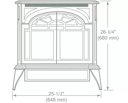 Vermont Castings Stardance Direct Vent Gas Stove with Millivolt Ignition - SDDVTCBSB
