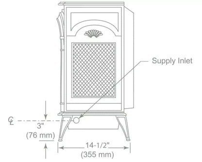 Vermont Castings Stardance Direct Vent Gas Stove with Millivolt Ignition - SDDVTCBSB