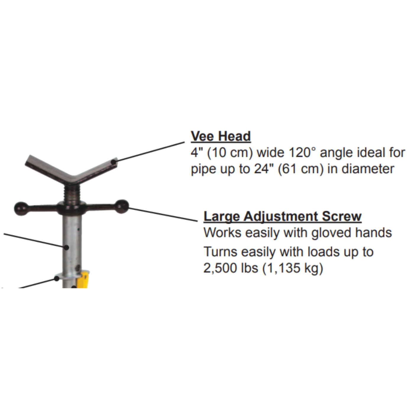 Sumner ST-801 Heavy Duty Hi-Jack V-Head Pipe Stand - Sumner 780375
