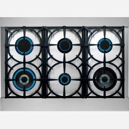 Superiore Deco 36-Inch Gas Freestanding Range in Red Matte with Chrome Trim - RD361GCR_C_