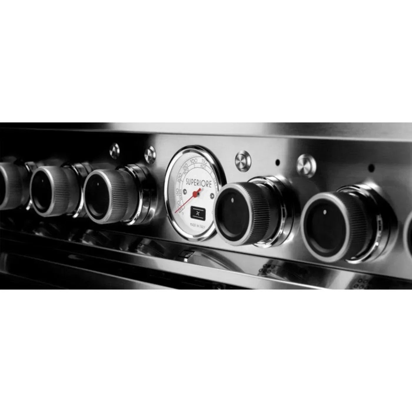 Superiore Deco 48-Inch Dual Fuel Double Oven Freestanding Range in Black and Cream Matte with Bronze Trim - RD482SCNCB_