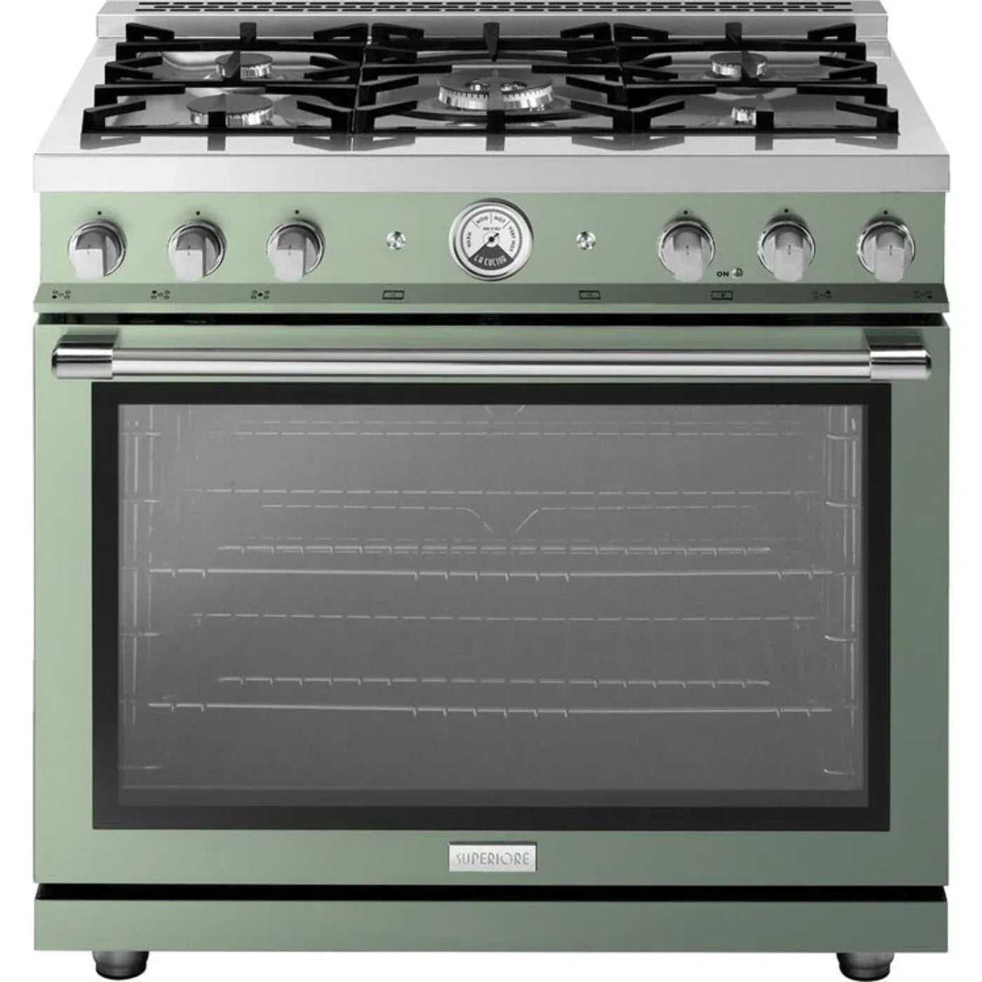 Superiore Next 36-Inch Dual Fuel Freestanding Range in Stainless Steel - RN361SPS_S_