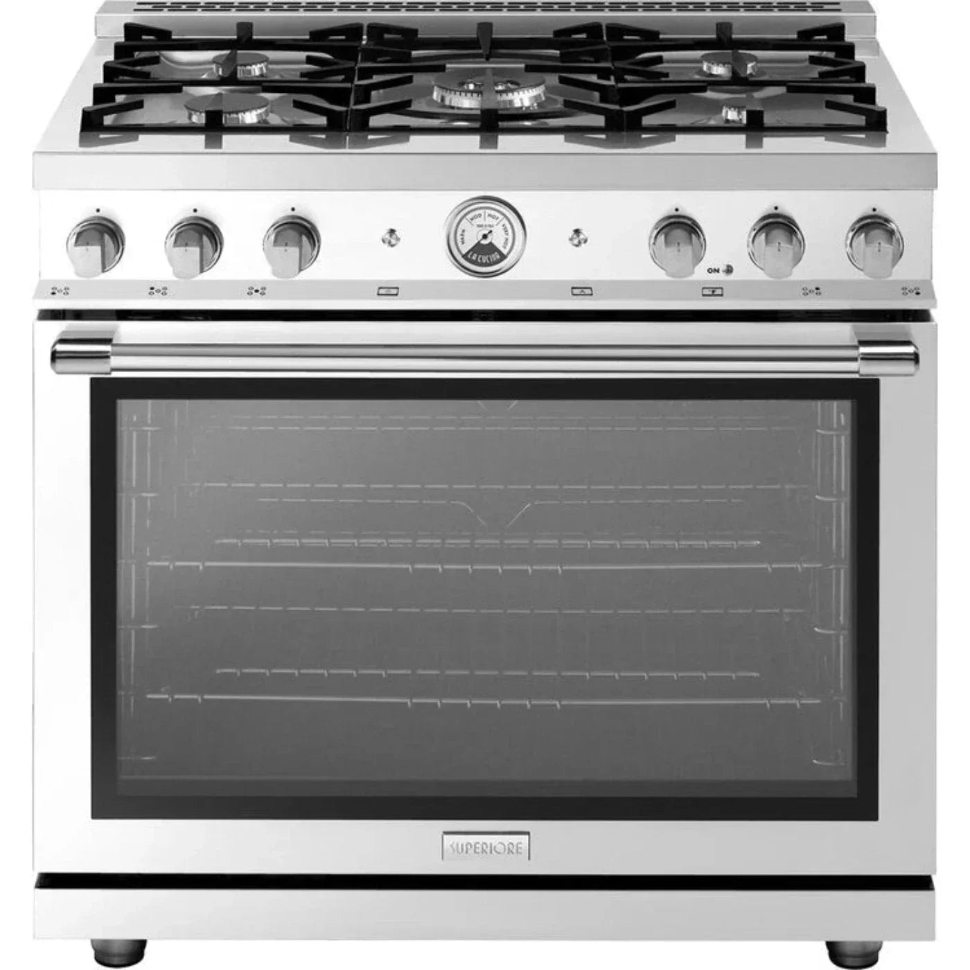 Superiore Next 30-Inch Dual Fuel Freestanding Range in Stainless Steel - RN301SPS_S_