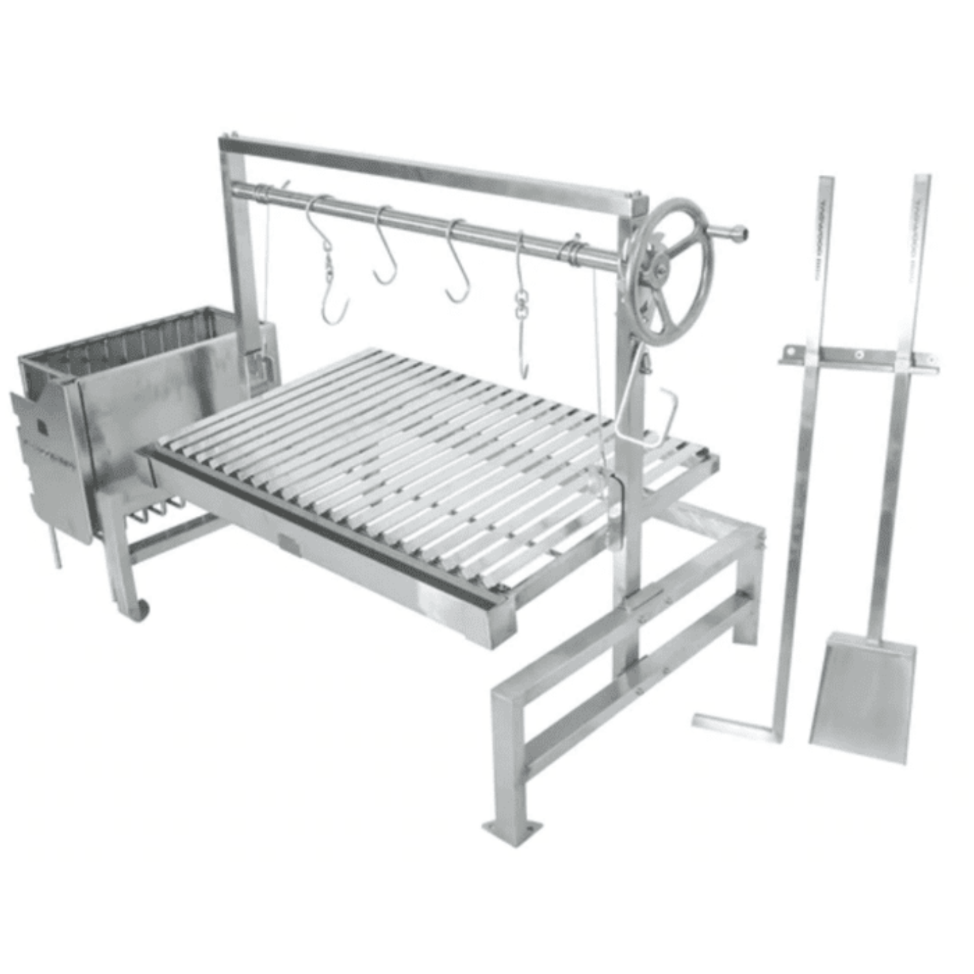 Tagwood BBQ09SS Built-In Insert Santa Maria Argentine Grill + 60 Firebricks Bundle - BBQ09-1