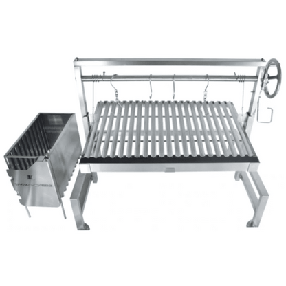 Tagwood BBQ09SS Built-In Insert Santa Maria Argentine Grill + 60 Firebricks Bundle - BBQ09-1