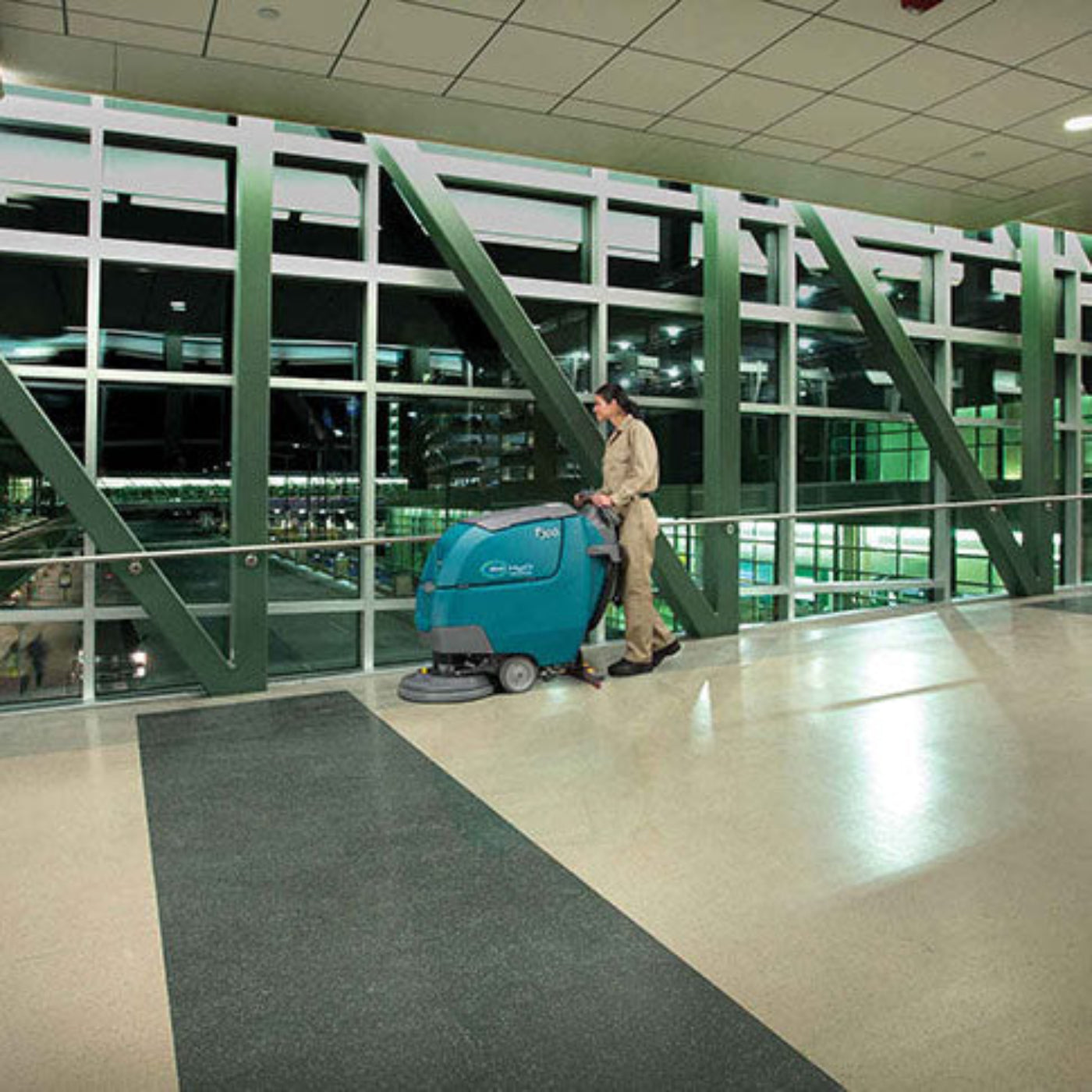 Tennant T300e 20" Walk Behind Automatic Floor Scrubber w/ Pad Driver (Pad Assist & Traction Drive Options)  - TEN-T300E-1001D- 11 Gallons