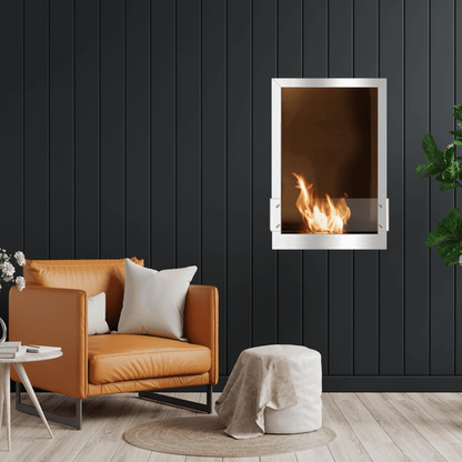 The Bio Flame 24-Inch Firebox SS Built-in Ethanol Fireplace