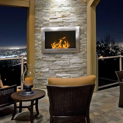 The Bio Flame Fiorenzo 33-Inch Built-in/Wall Mounted Ethanol Fireplace